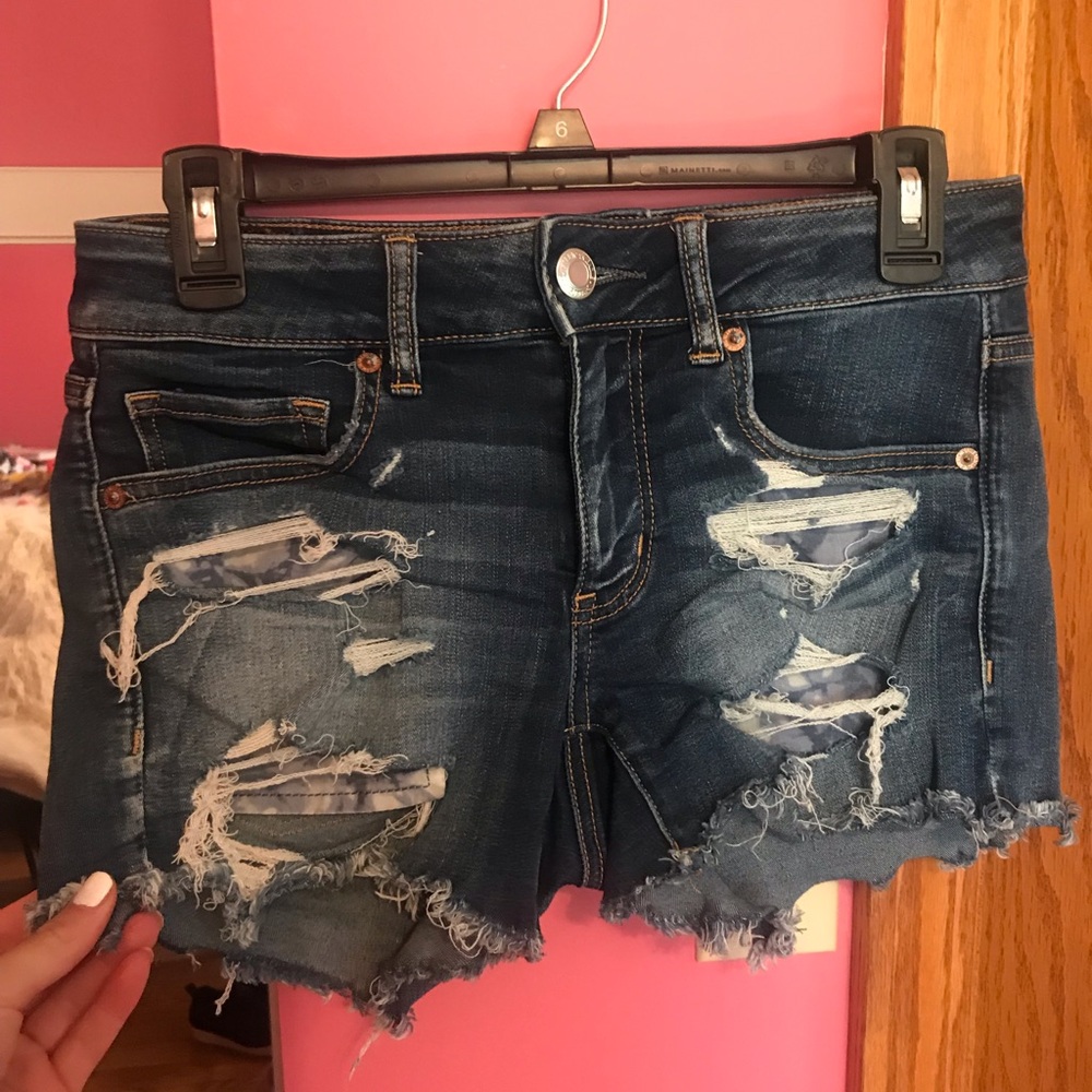 Distressed Jean Shorts